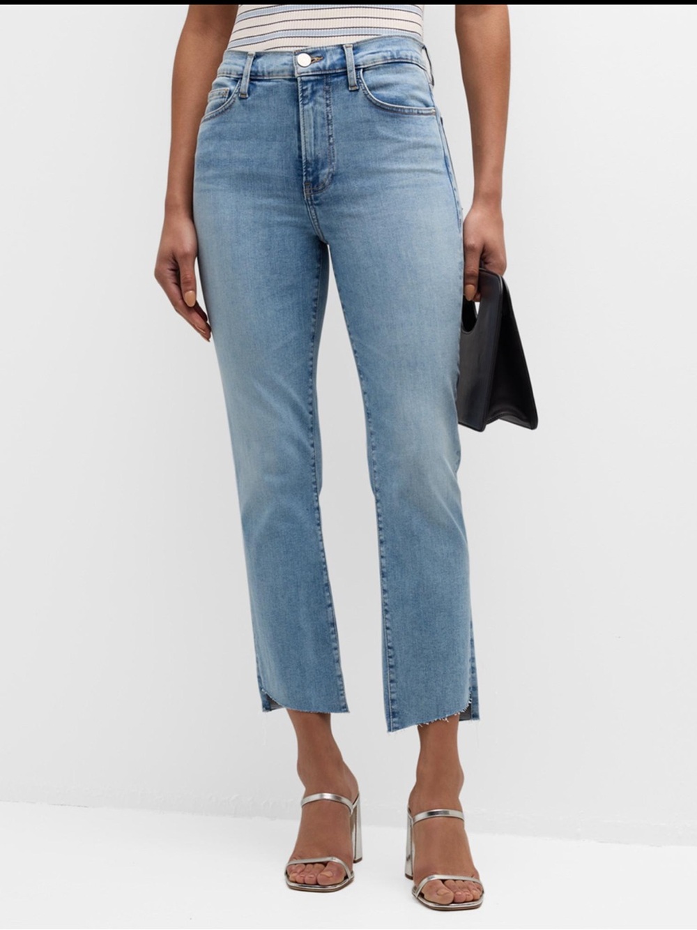 FRAME Le High Straight Wilson Cascade Hem Jeans Size 28 NWOT